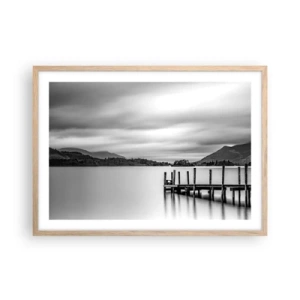 Plagát v ráme zo svetlého duba - Jemnosť a sila - 70x50 cm