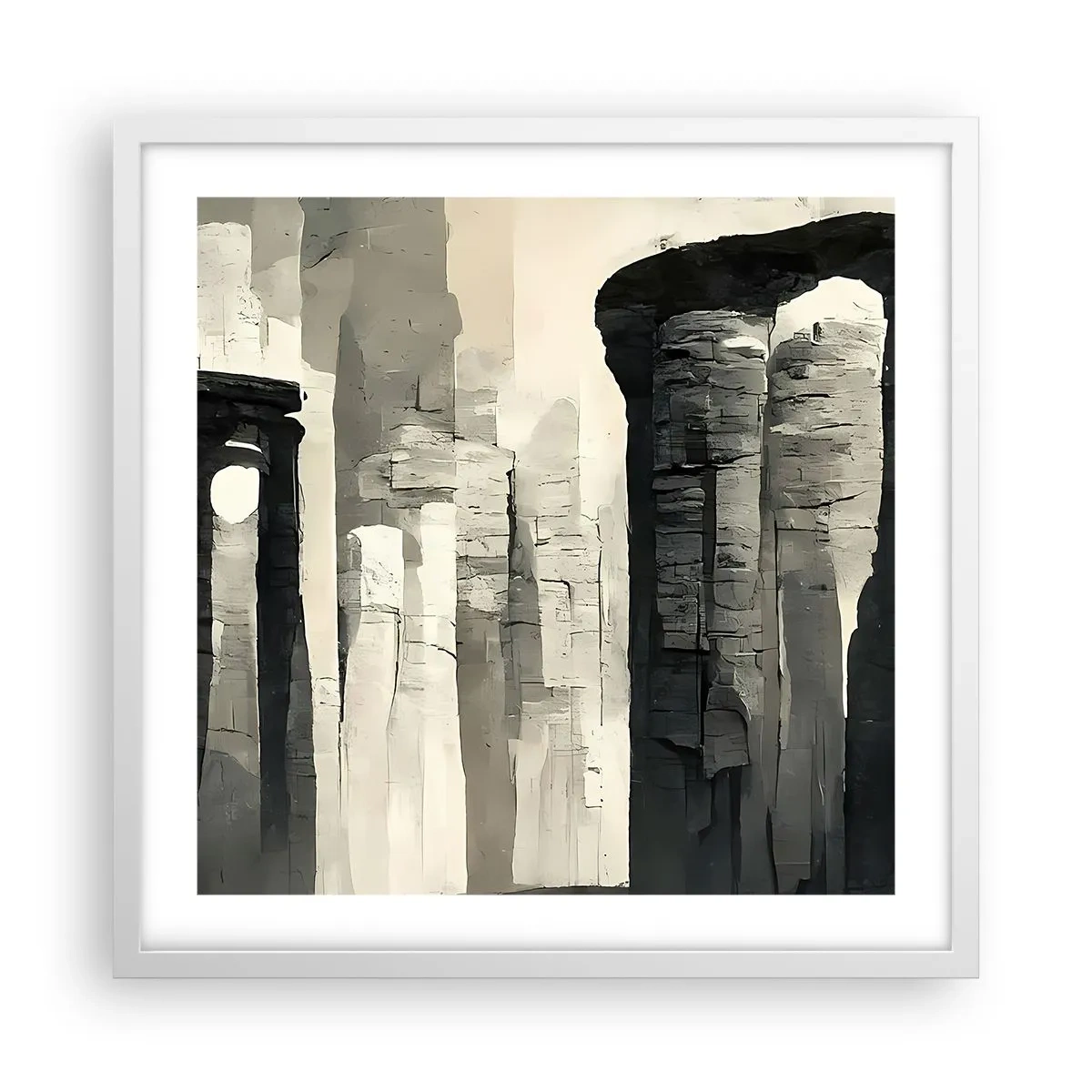 Plagát v bielom ráme - Majestátnosť starožitnosti - 50x50 cm