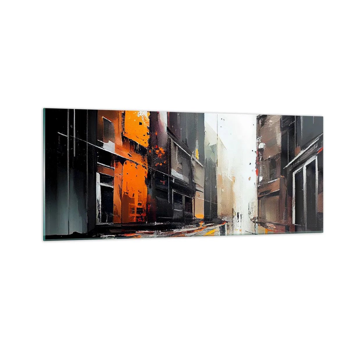 Obraz na skle - Daždivý deň - 100x40 cm