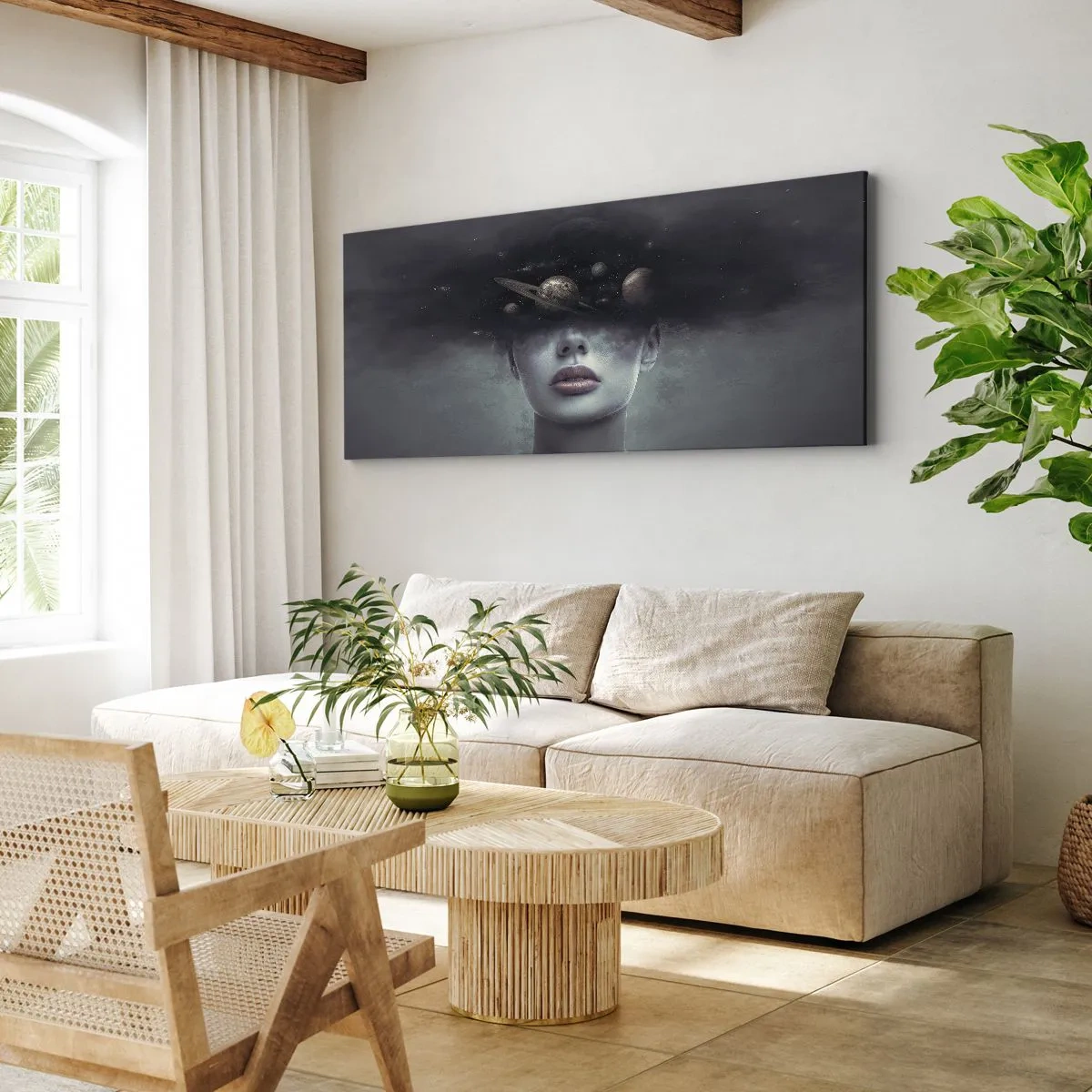 Obraz na plátne - A planéty… - 140x50 cm