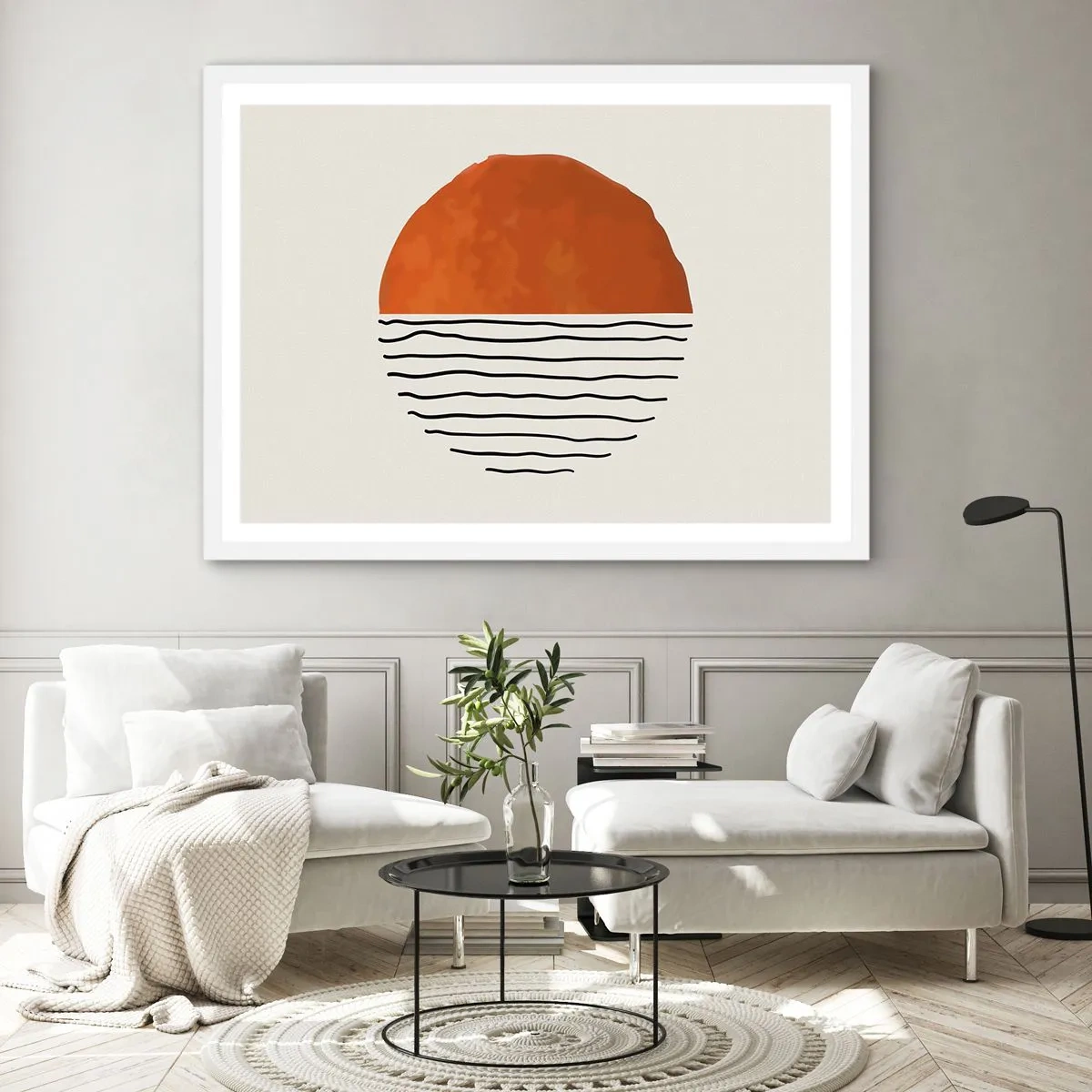 Plagát v bielom ráme - V japonskej atmosfére - 40x30 cm