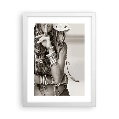 Plagát v bielom ráme - Ako dievča - 30x40 cm