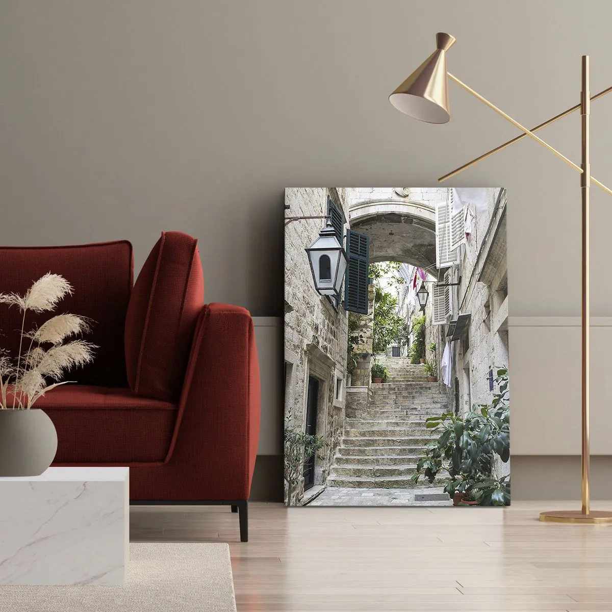 Obraz na plátne - Očarujúca ulička - 80x120 cm