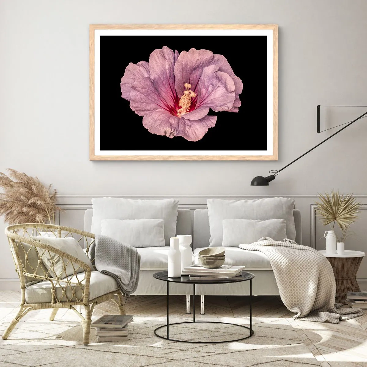 Plagát v ráme zo svetlého duba - Priamo do srdca - 70x50 cm