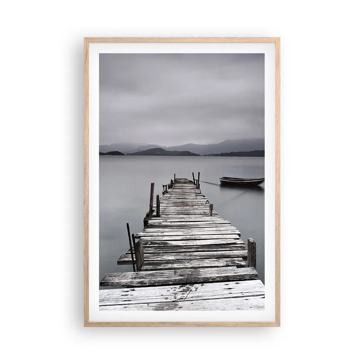 Plagát v ráme zo svetlého duba - Zajtra môžeš vyraziť - 61x91 cm