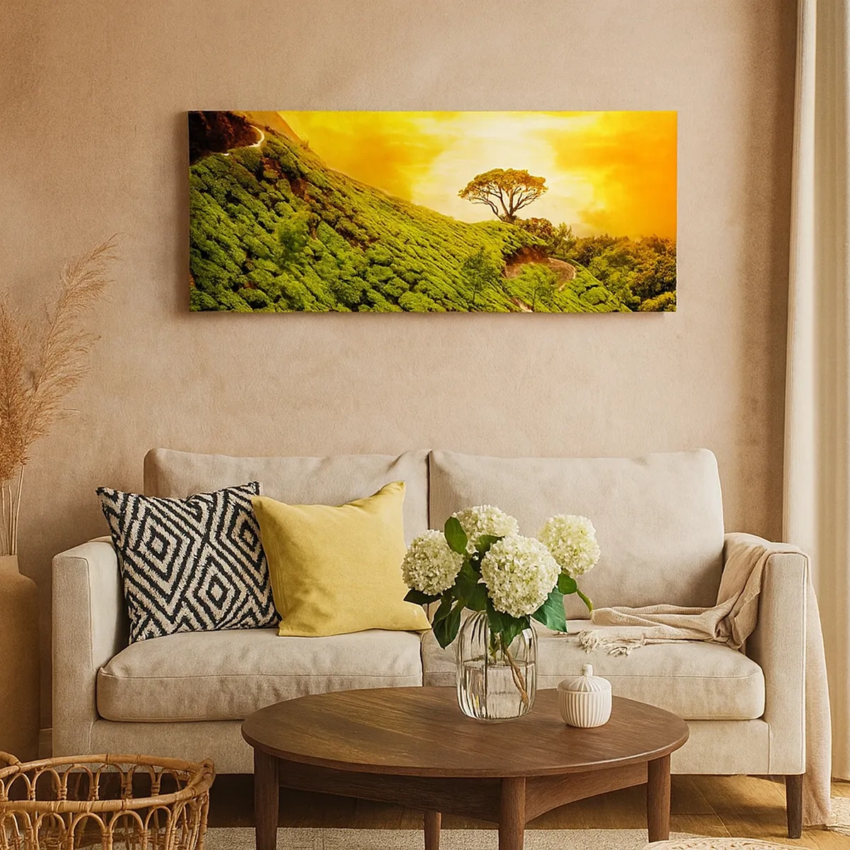 Obraz na plátne - Kľukatým chodníkom, zeleným úbočím - 30x30 cm