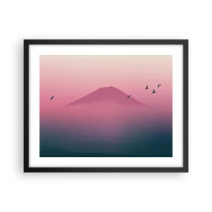 Plagát v čiernom ráme - Pútnici nad oblakmi - 50x40 cm