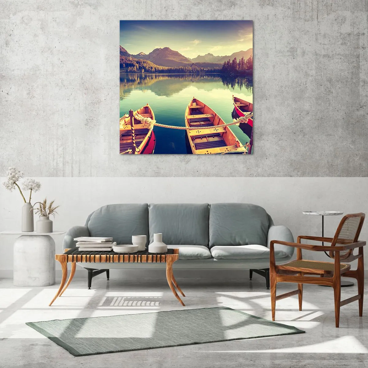 Obraz na skle - Žiť podľa jej zákonov - 40x40 cm