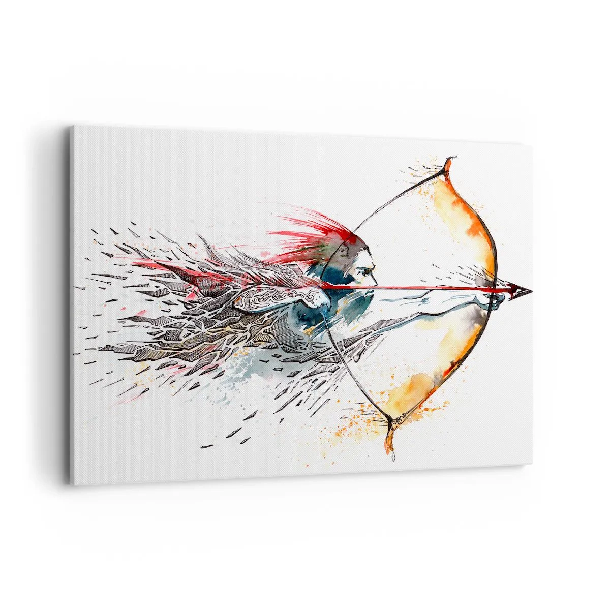 Obraz na plátne - Mýtický bojovník s ohnivým lukom - 100x70 cm