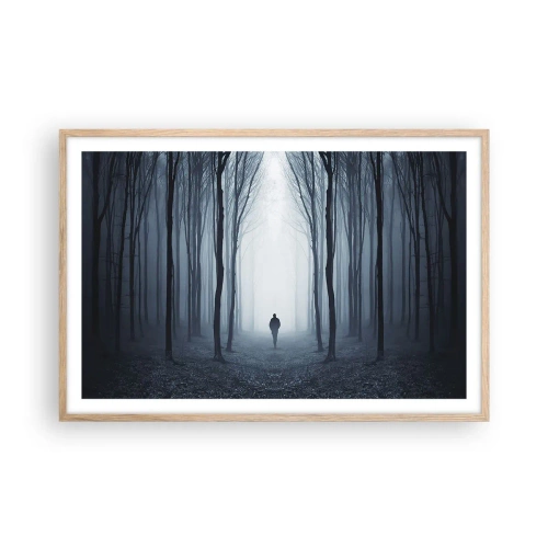 Plagát v ráme zo svetlého duba - A všetko jednoduché a jasné - 91x61 cm