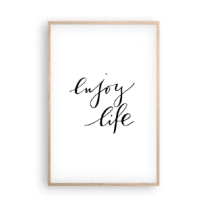 Plagát v ráme zo svetlého duba - Niet čo dodať… - 61x91 cm