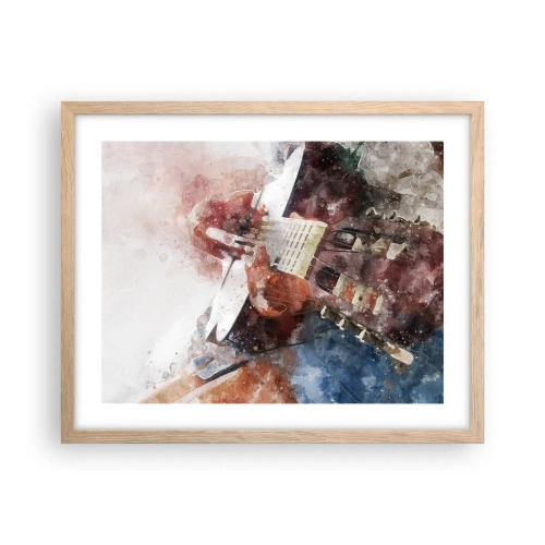 Plagát v ráme zo svetlého duba - Čo si o tom myslíš? - 50x40 cm