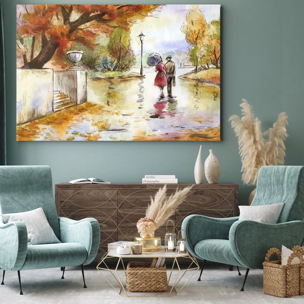 Obraz na plátne - Romantická jeseň v parku
- 100x70 cm