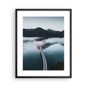 Plagát v čiernom ráme - Pri vode hladkej ako zrkadlo - 40x50 cm