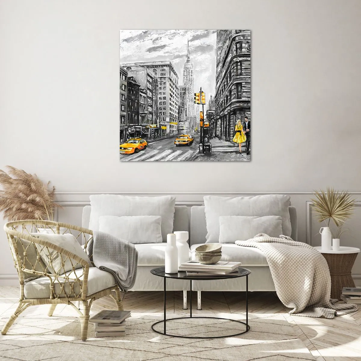 Obraz na skle - Newyorský príbeh - 30x30 cm