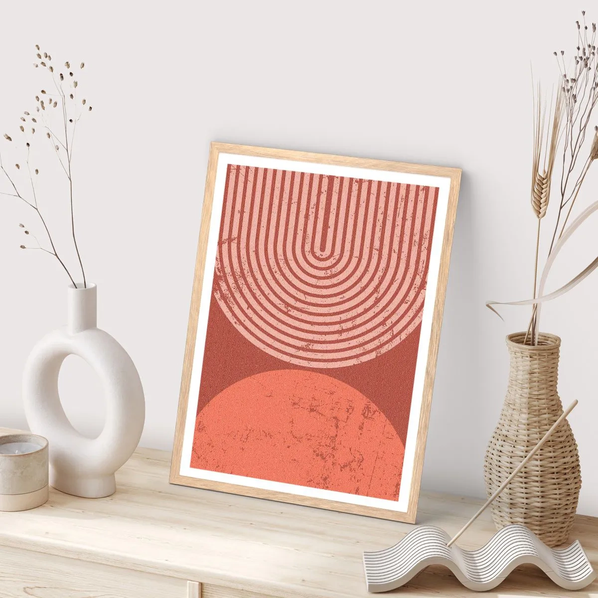 Plagát v ráme zo svetlého duba - Blízky vzťah - 30x40 cm