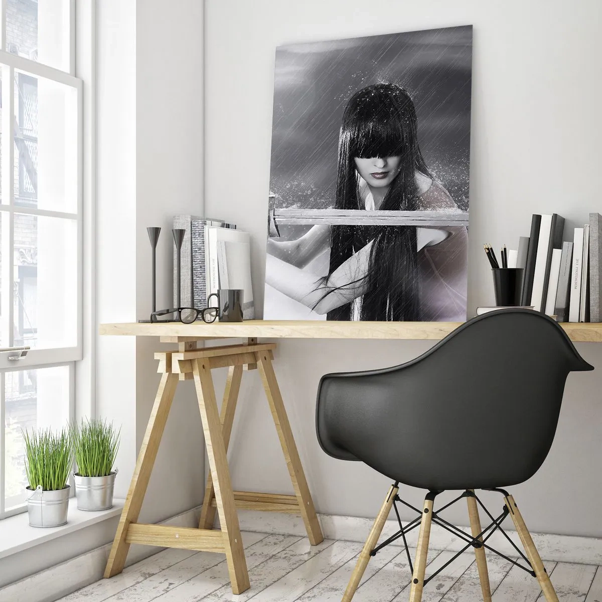 Obraz na skle - Pekná a nebezpečná - 50x70 cm