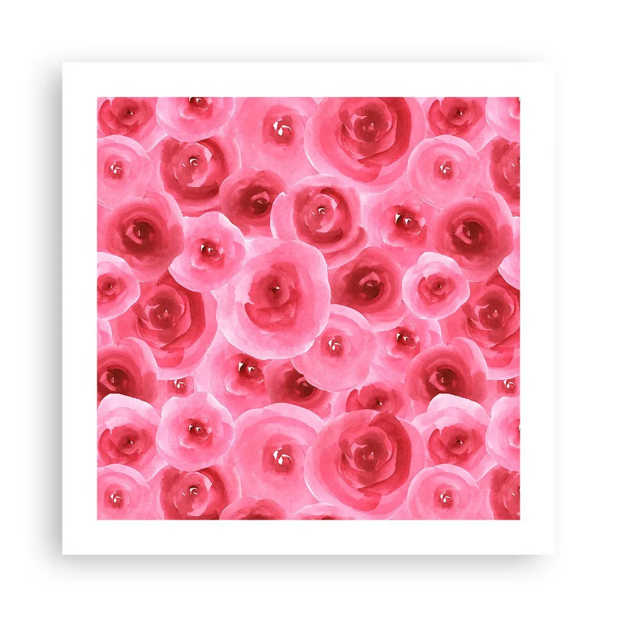Plagát - Ruže dole aj hore - 50x50 cm