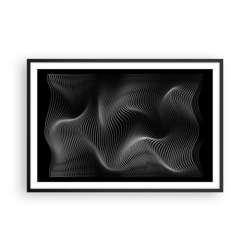 Plagát v čiernom ráme - Tanec svetla v priestore - 91x61 cm