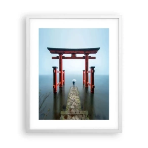 Plagát v bielom ráme - Japonské zamyslenie - 40x50 cm