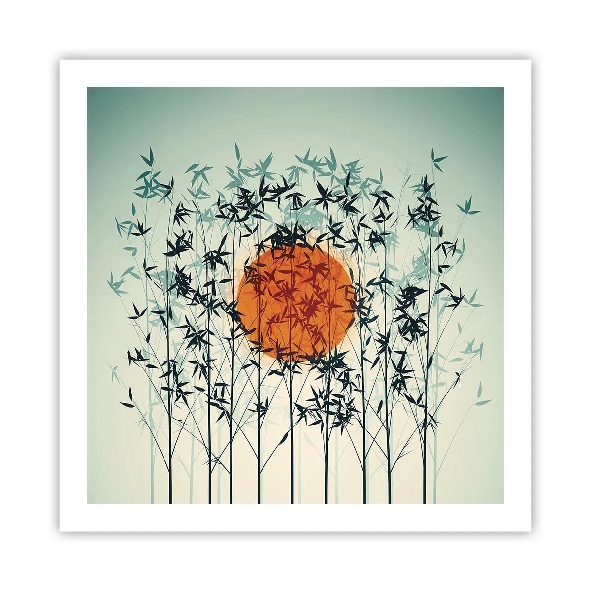 Plagát - Japonské slnko - 60x60 cm