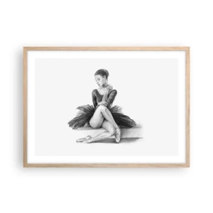 Plagát v ráme zo svetlého duba - Očarená tancom - 70x50 cm