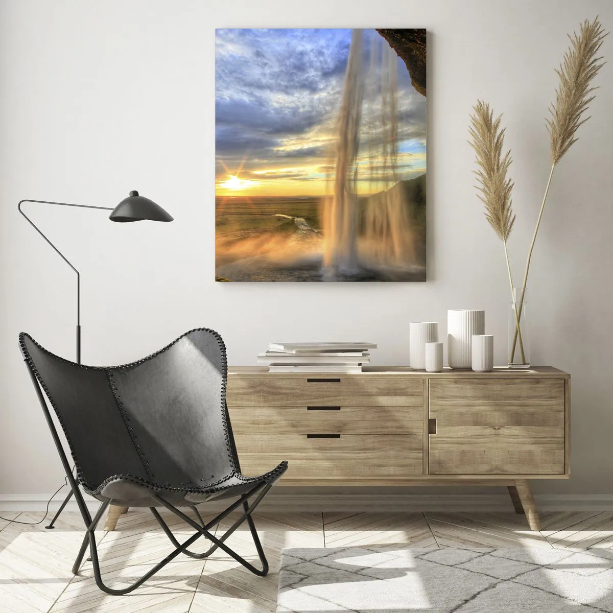 Obraz na skle - Svet za závojom kvapiek - 50x70 cm