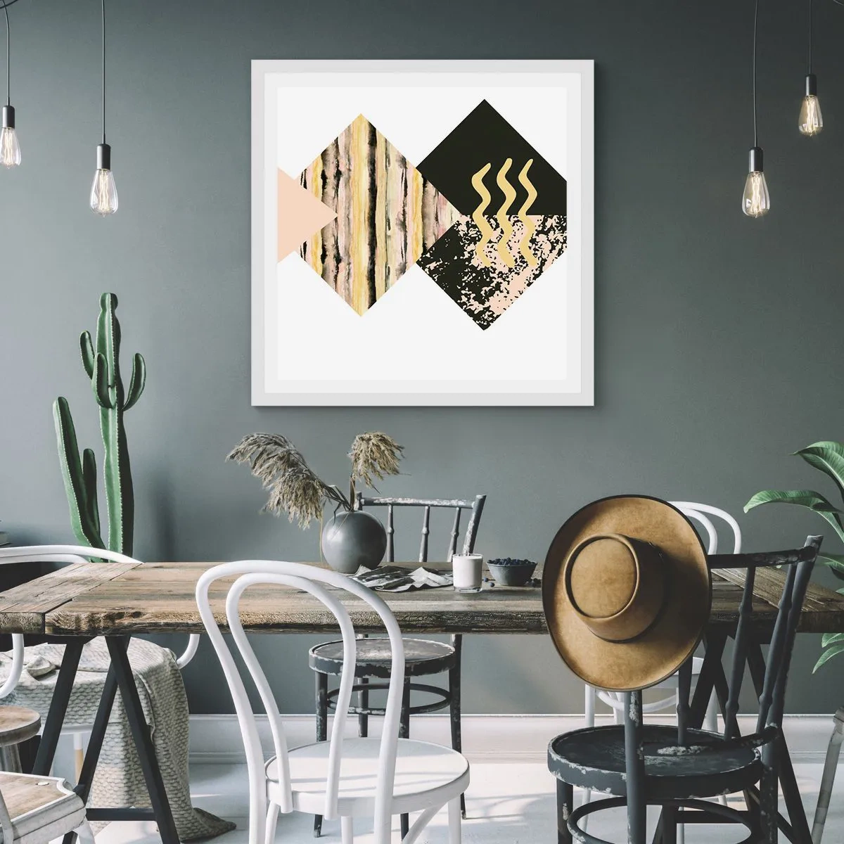 Plagát v bielom ráme - Nie je to tak jednoduché - 30x30 cm