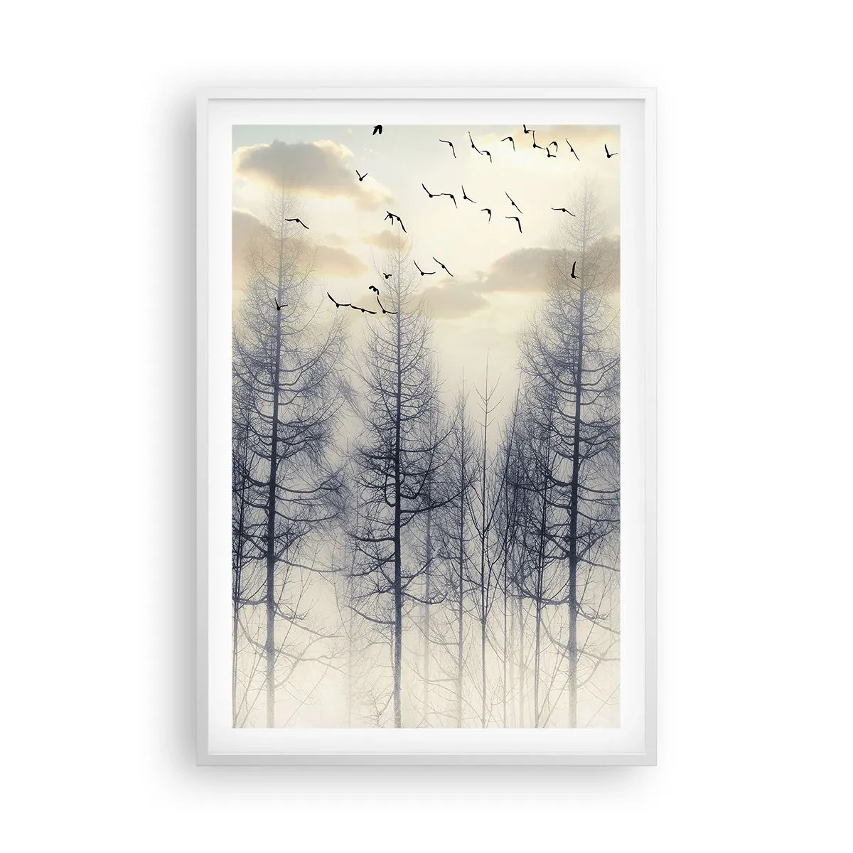Plagát v bielom ráme - Duchovia lesa - 61x91 cm