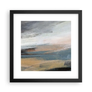 Plagát v čiernom ráme - Abstrakcia: severná krajina - 30x30 cm