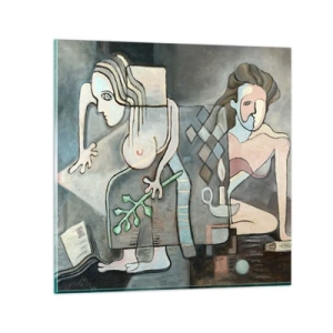 Obraz na skle - Mozaika ducha a hmoty - 50x50 cm