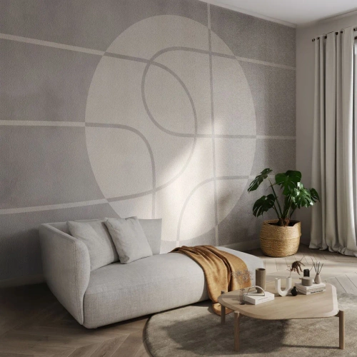 Fototapeta Standard Eco - Kruhovo a priamo - Svetlý, Minimalistický, Koleso - 450x315 cm