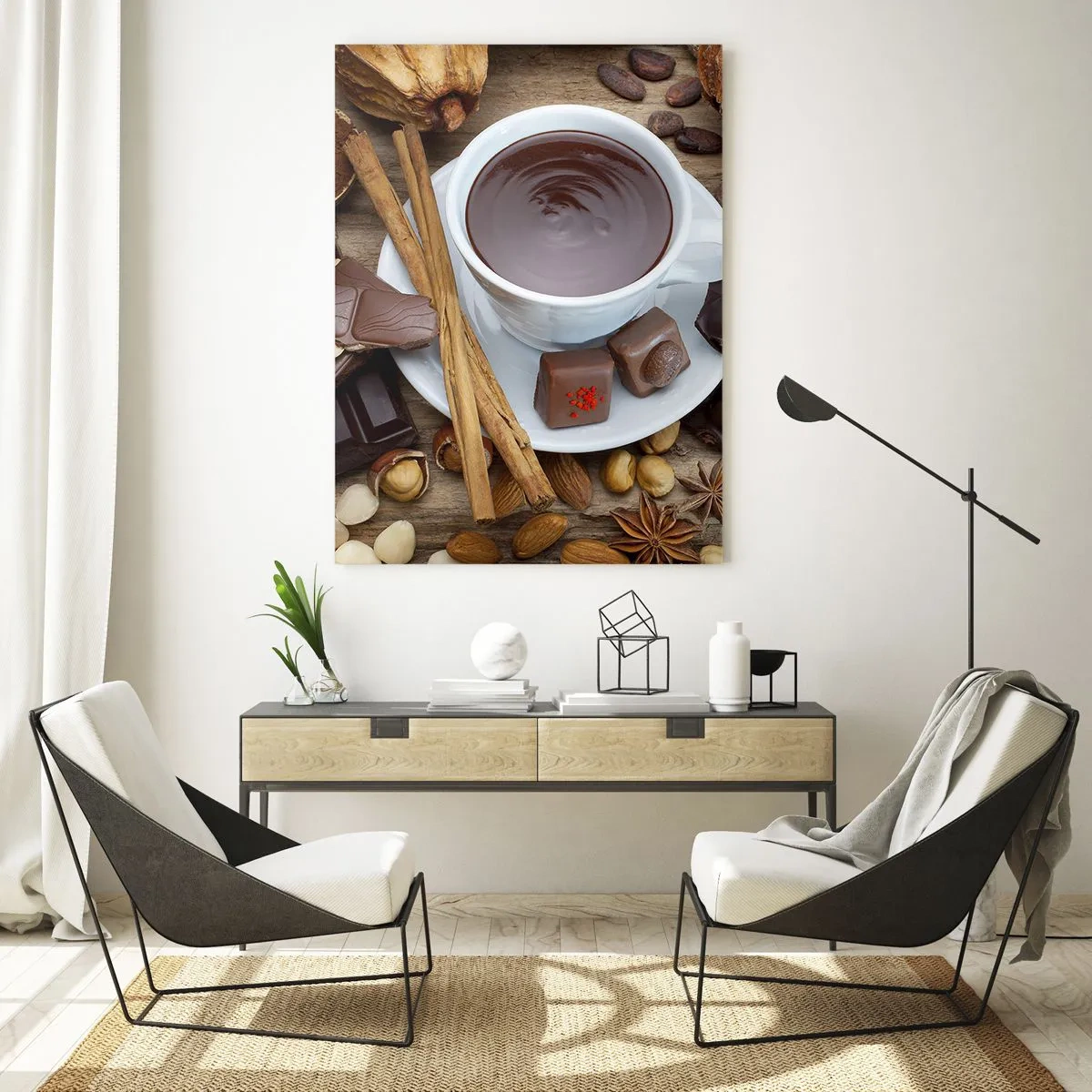 Obraz na skle - Z rozprávkovej továrne na čokoládu - 50x70 cm