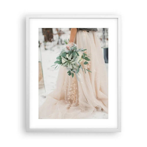 Plagát v bielom ráme - A žili šťastne až do smrti - 40x50 cm