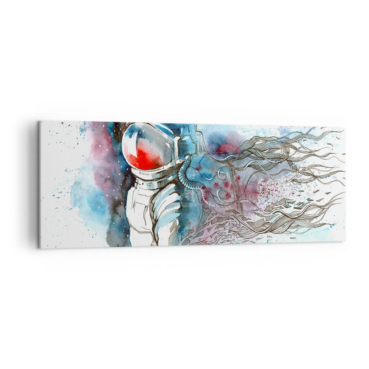 Obraz na plátne - Sám s vesmírom - 140x50 cm