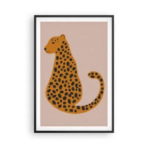 Plagát v čiernom ráme - Leopardný vzor je v móde - 61x91 cm