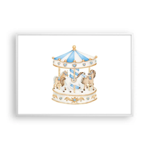 Plagát v bielom ráme - Sladké detstvo - 100x70 cm