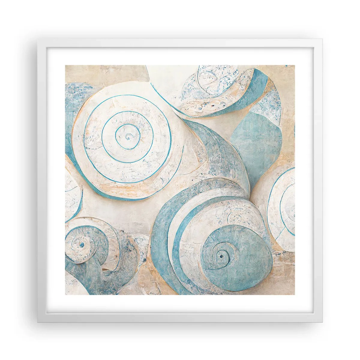 Plagát v bielom ráme - Čo skrýva mušľa? - 50x50 cm