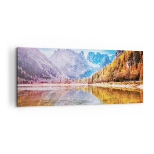Obraz na plátne - A v horách už je jeseň - 100x40 cm