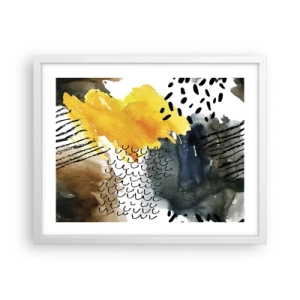 Plagát v bielom ráme - Stretnutie živlov - 50x40 cm