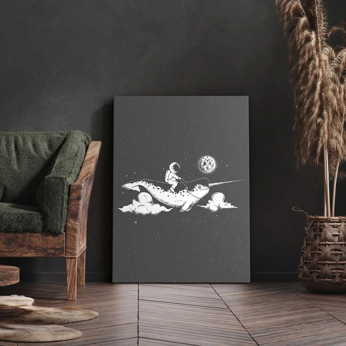 Obraz na plátne - Vesmírny jazdec - 45x80 cm