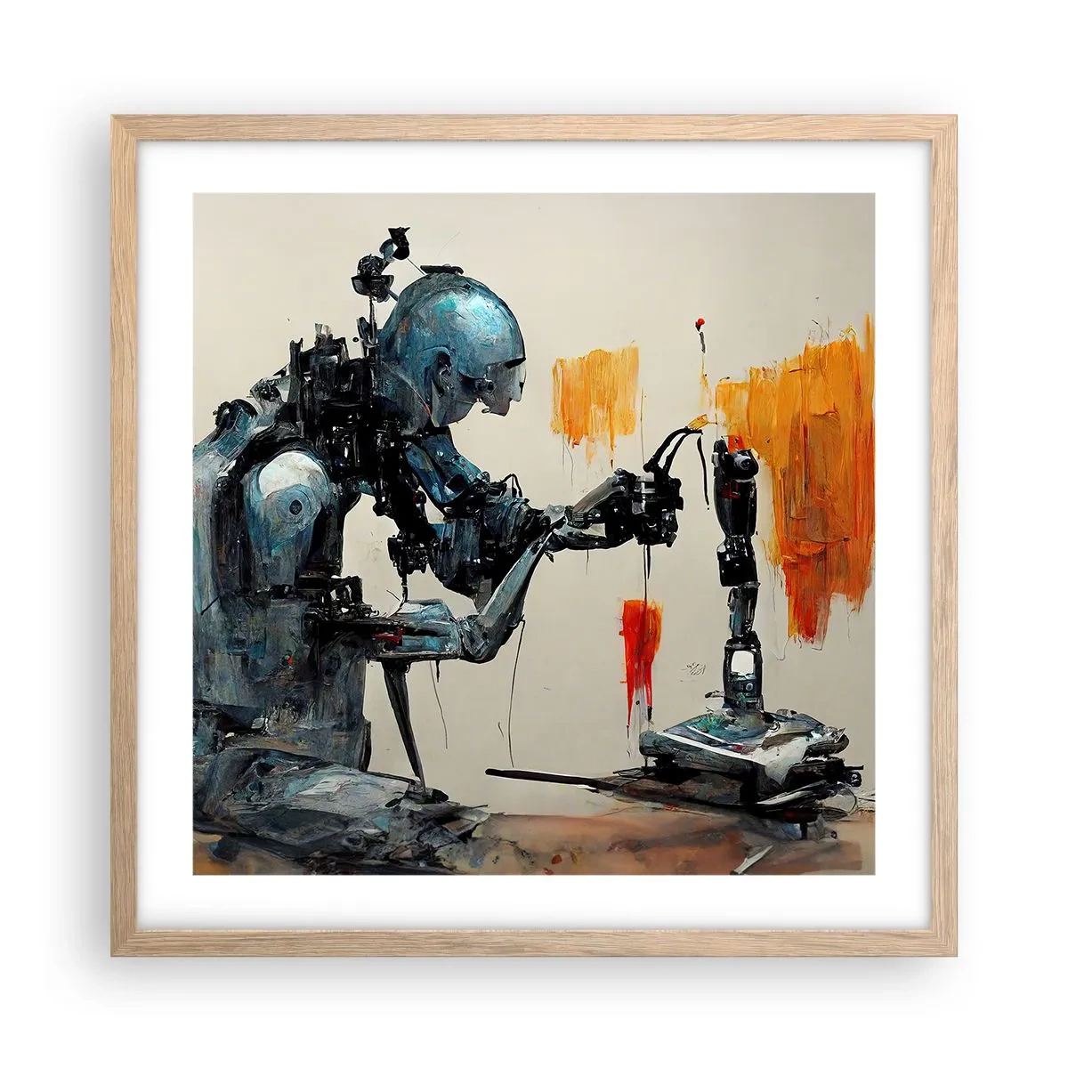 Plagát v ráme zo svetlého duba - Už zajtra… - 50x50 cm