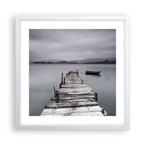 Plagát v bielom ráme - Zajtra môžeš vyraziť - 40x40 cm