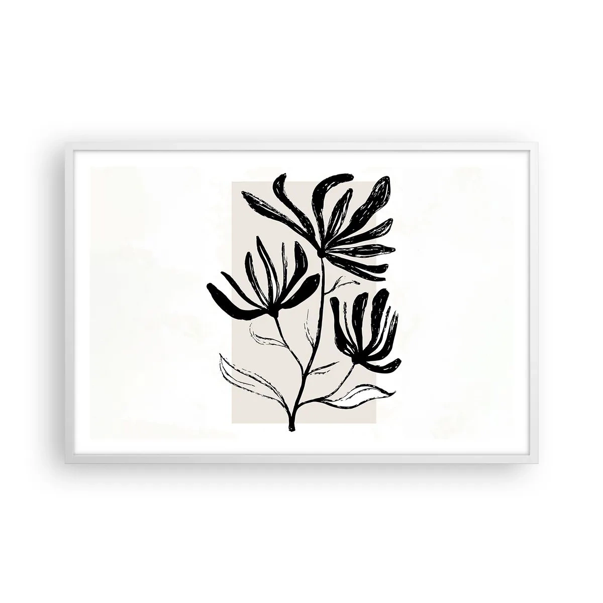 Plagát v bielom ráme - Náčrtok pre herbár - 91x61 cm