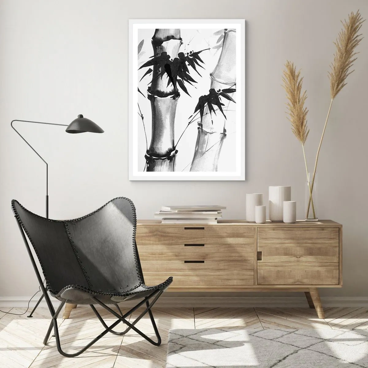 Plagát v bielom ráme - Blízky záber na orient - 50x70 cm