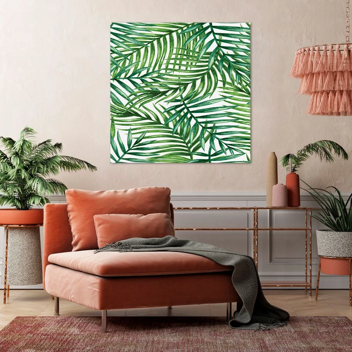 Obraz na plátne - Pod zeleným baldachýnom - 60x60 cm