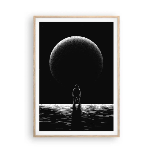 Plagát v ráme zo svetlého duba - Tvári v tvár - 70x100 cm
