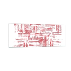Obraz na skle - Červené mesto - 140x50 cm