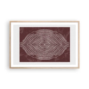 Plagát v ráme zo svetlého duba - Priestor hovorí - 91x61 cm