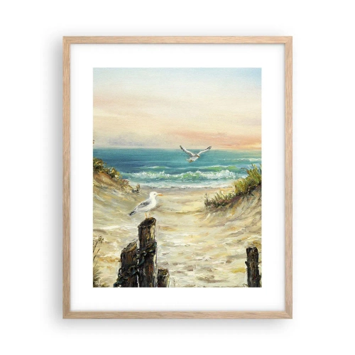 Plagát v ráme zo svetlého duba - Bezvetrie a samota - 40x50 cm